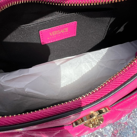 NWT VERSACE LEATHER QUILTED HOBO BAG - Picture 10 of 12